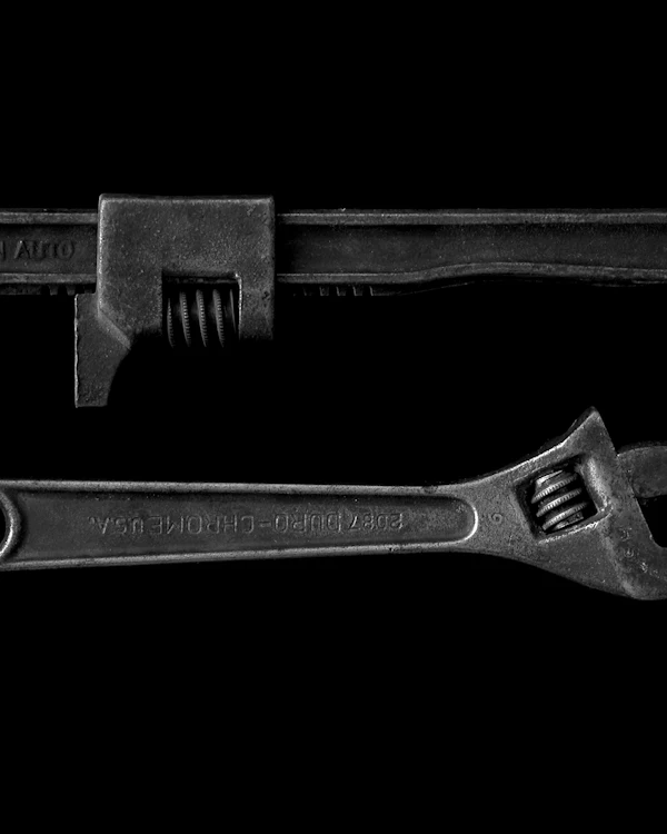 Two pipe wrenches